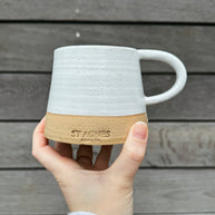 St Agnes handmade large ceramic mug with a glazed finish, 14–16oz
