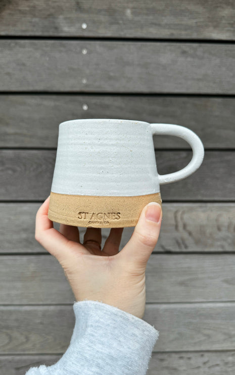 St Agnes handmade large ceramic mug with a glazed finish, 14–16oz
