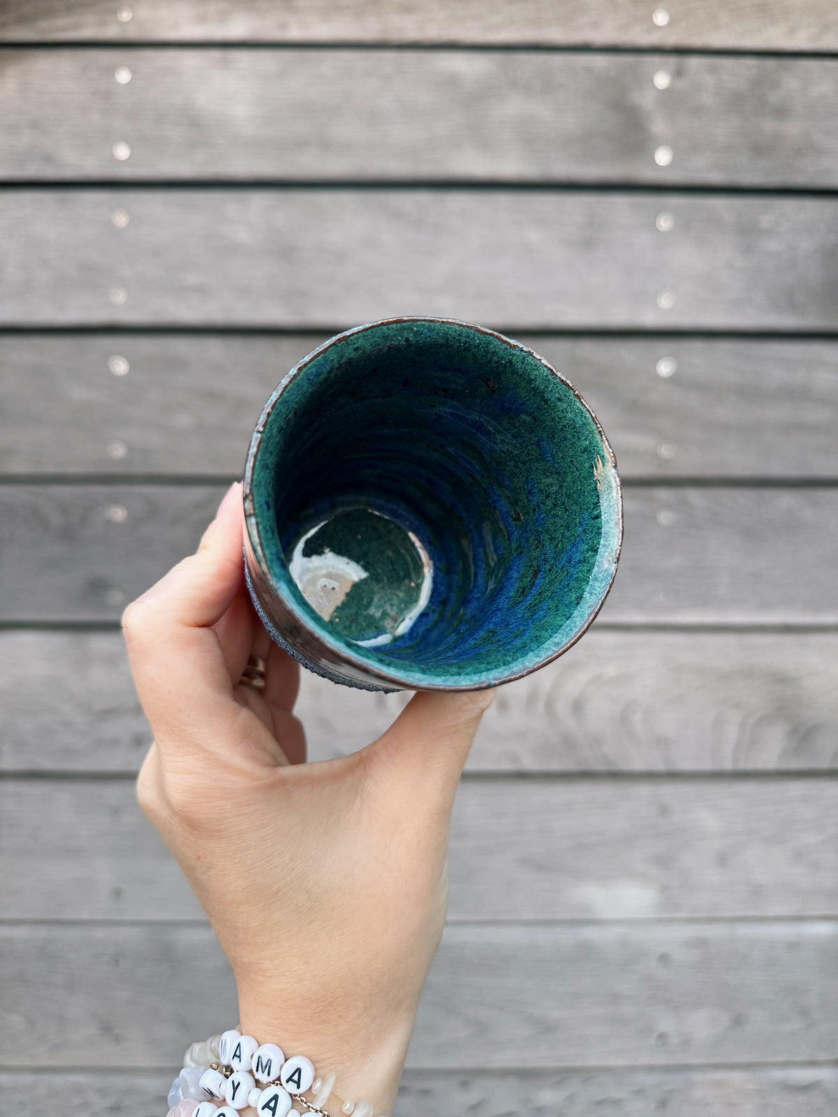 St Agnes handmade ceramic flat white cups with glazed finishes, 5–6oz per cup