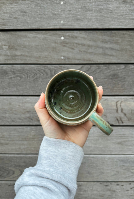 St Agnes handmade large ceramic mug with a glazed finish, 14–16oz