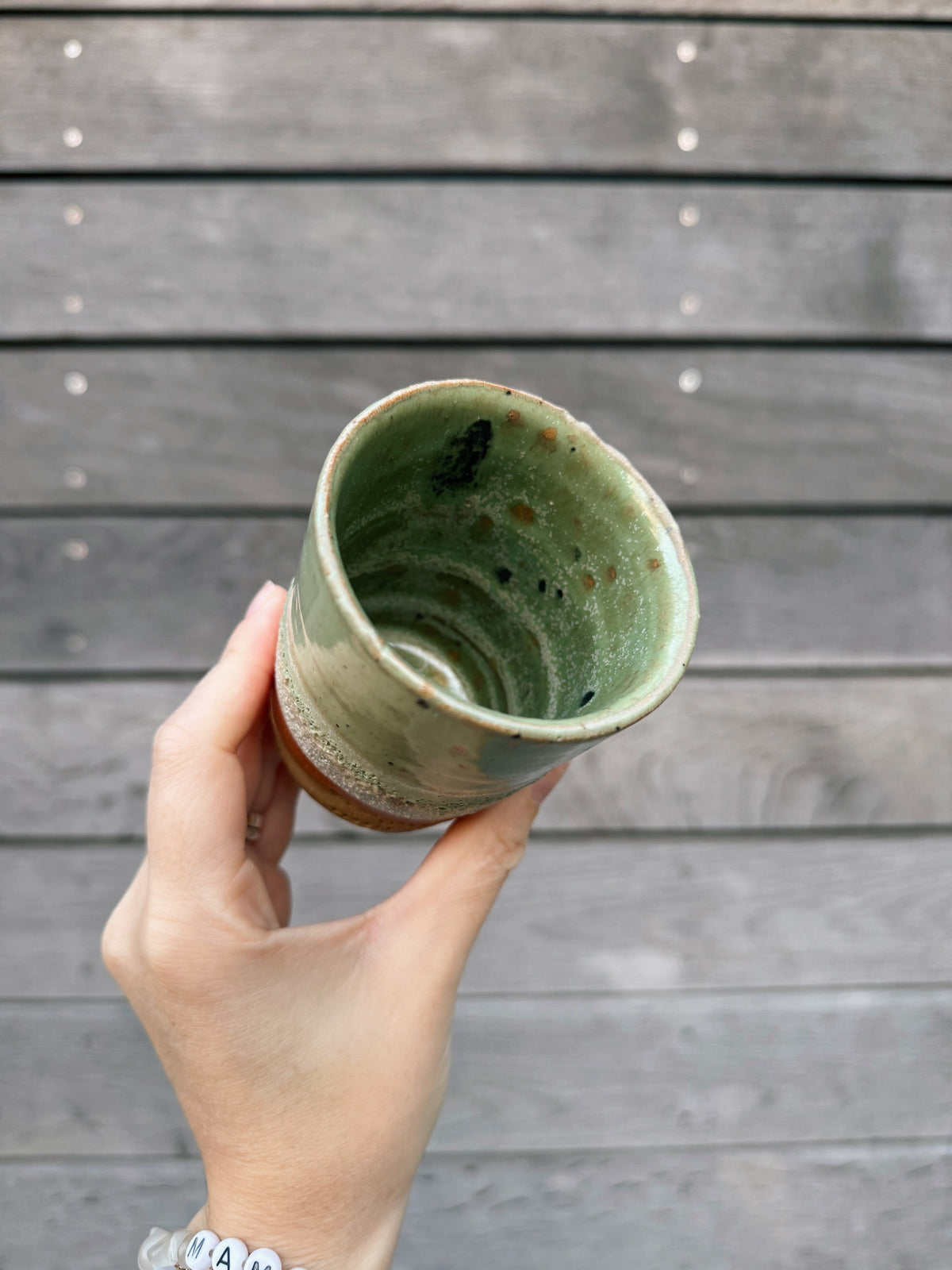 St Agnes handmade ceramic flat white cups with glazed finishes, 5–6oz per cup