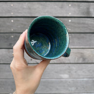 St Agnes handmade small ceramic mug with a glazed finish, 250ml