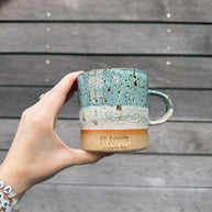 St Agnes handmade small ceramic mug with a glazed finish, 250ml