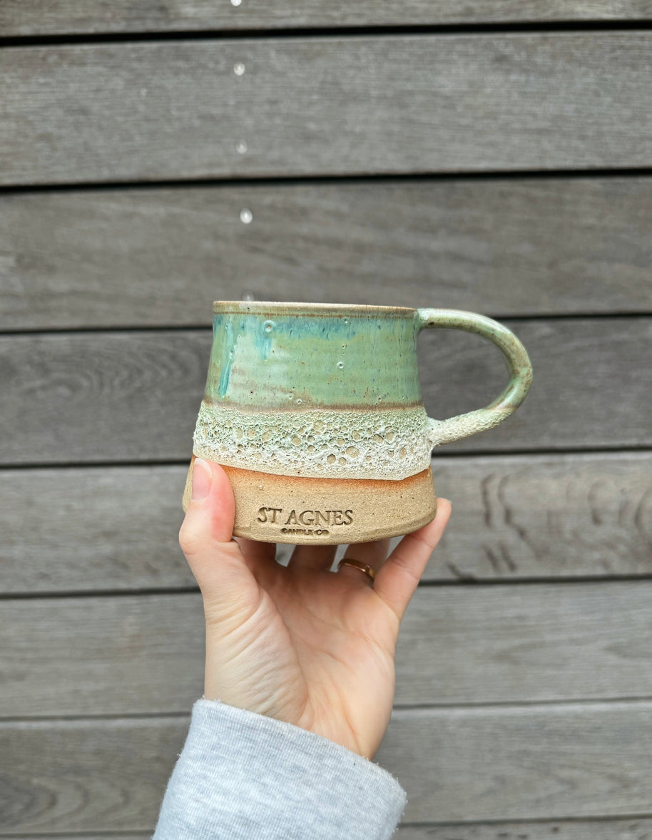 St Agnes handmade large ceramic mug with a glazed finish, 14–16oz