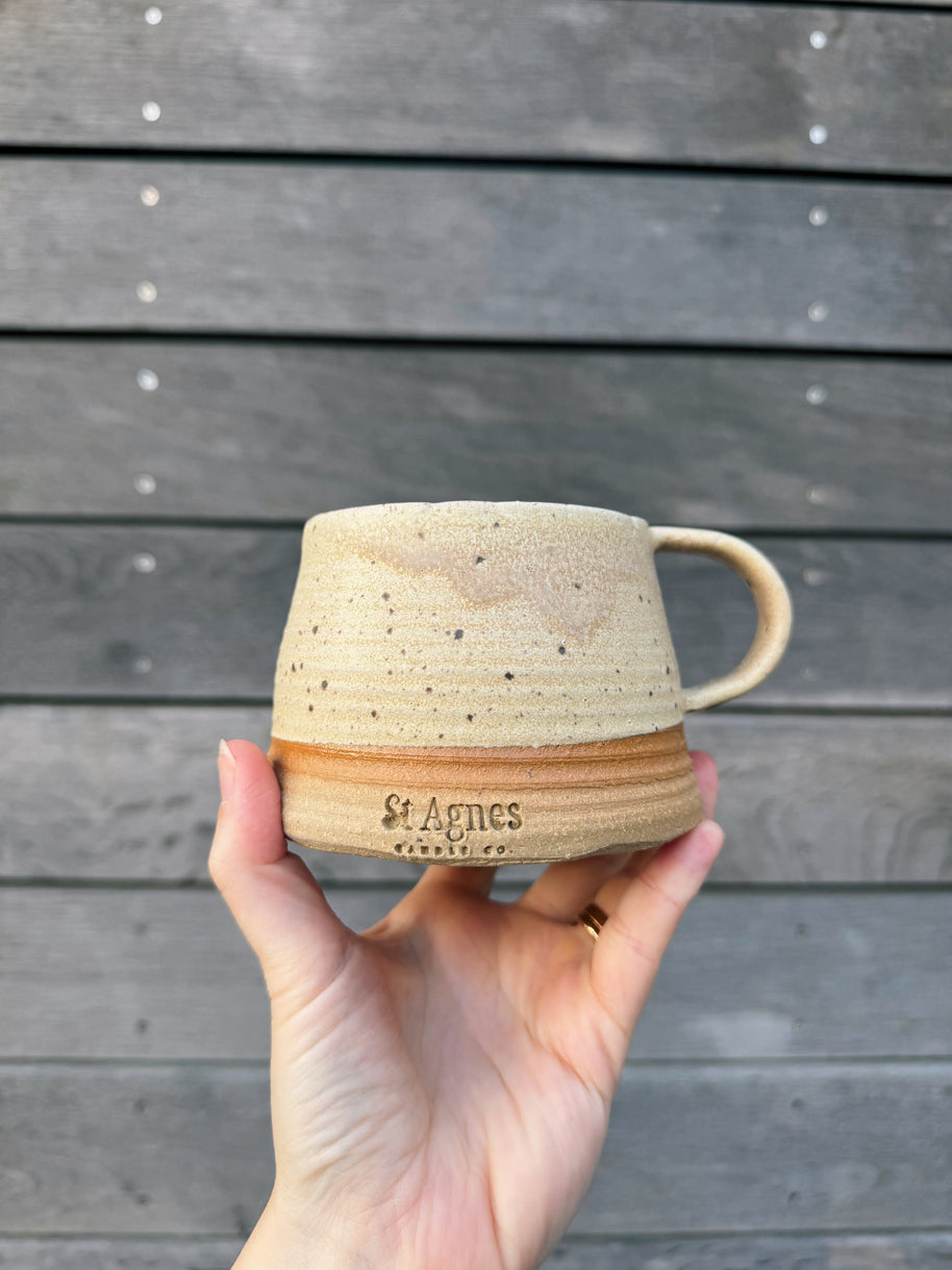 St Agnes handmade large ceramic mug with a glazed finish, 14–16oz