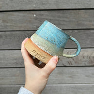 St Agnes handmade large ceramic mug with a glazed finish, 14–16oz