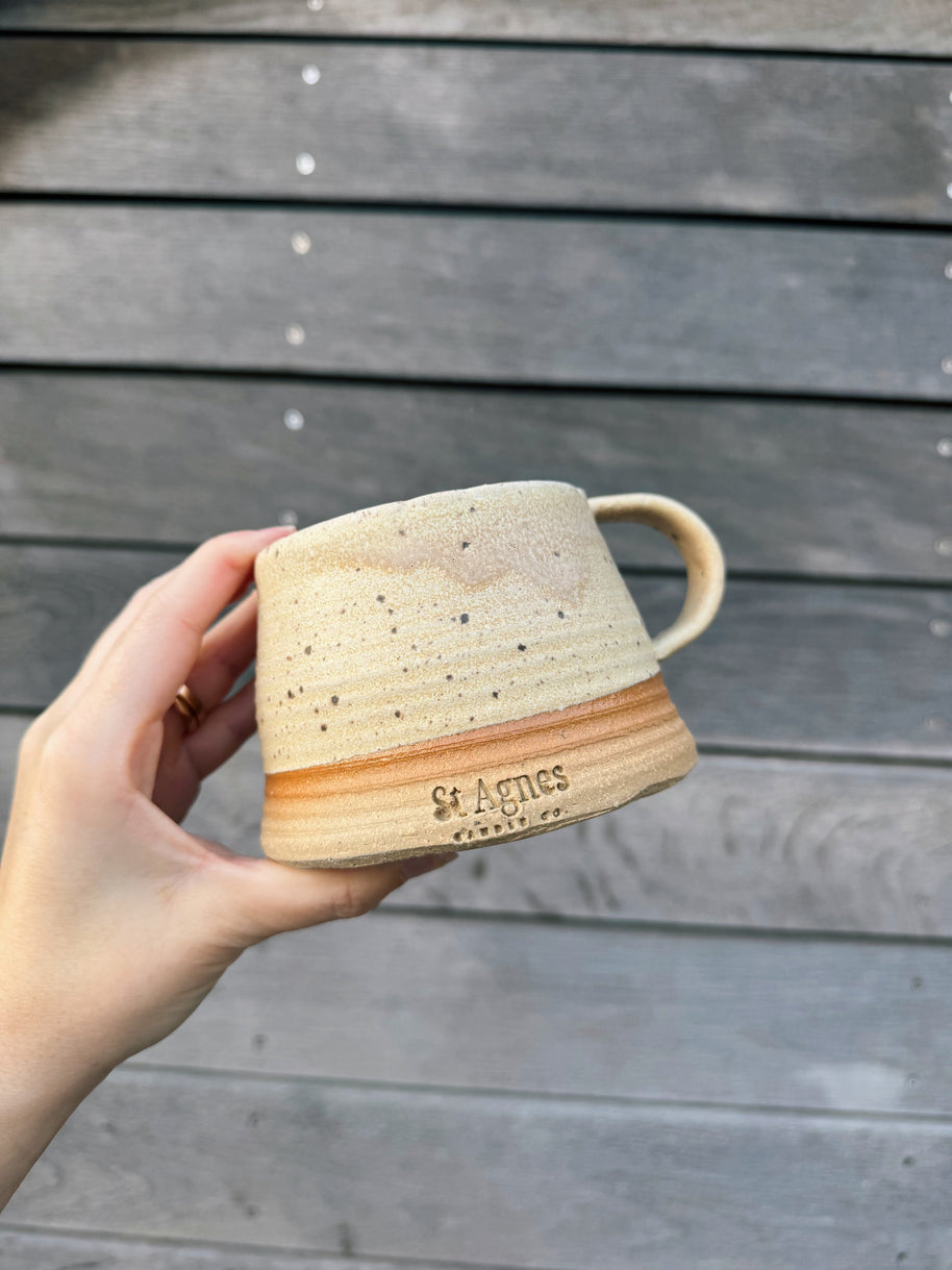 St Agnes handmade large ceramic mug with a glazed finish, 14–16oz