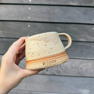 St Agnes handmade large ceramic mug with a glazed finish, 14–16oz