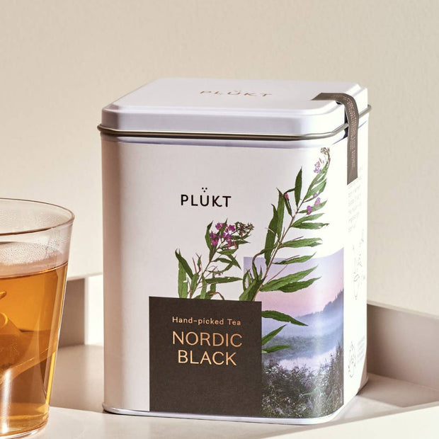Nordic Black Tea - decaf, energy-boost, organic, herbal tea: 25 biodegradable tea bags plastic free