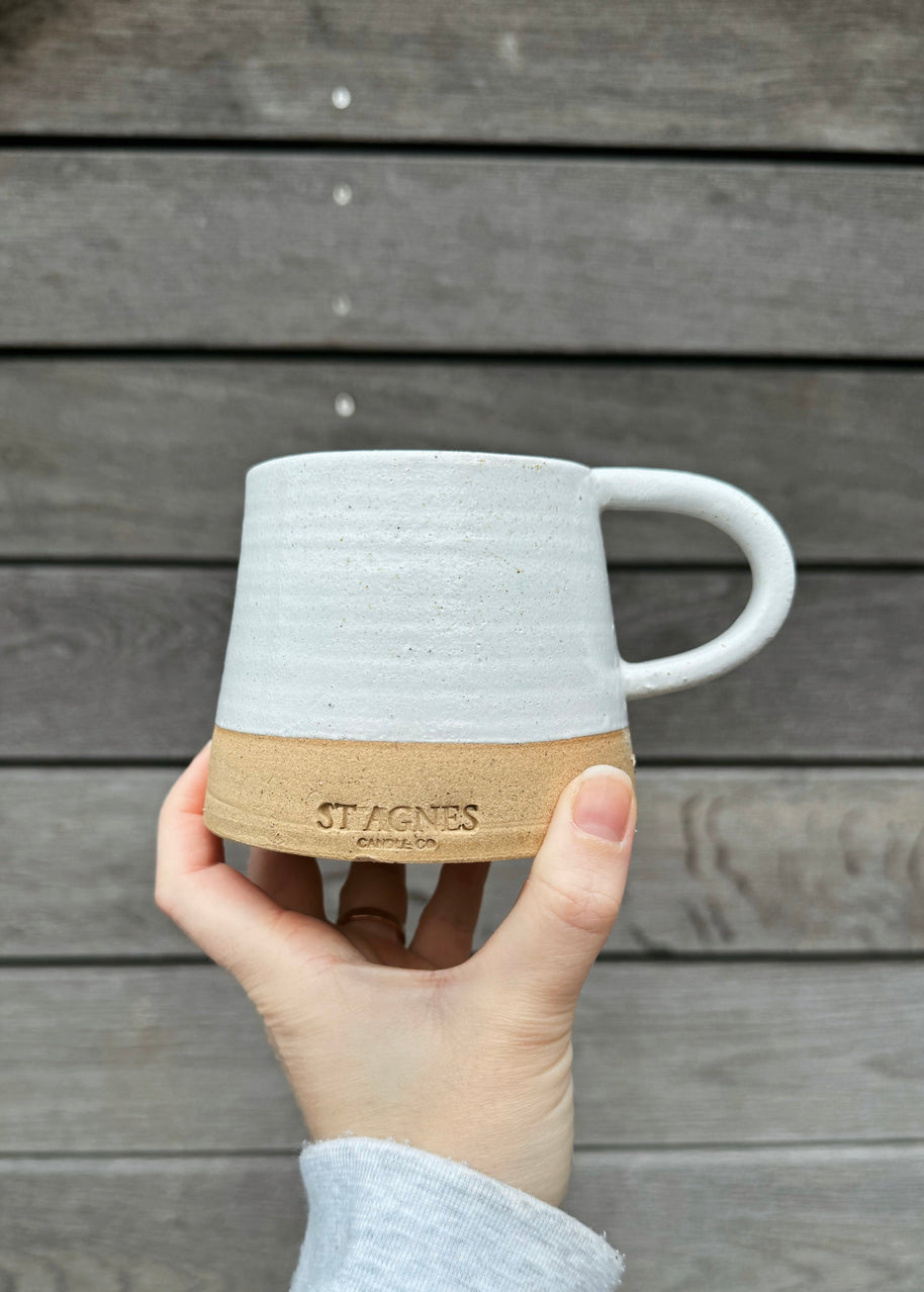 St Agnes handmade large ceramic mug with a glazed finish, 14–16oz