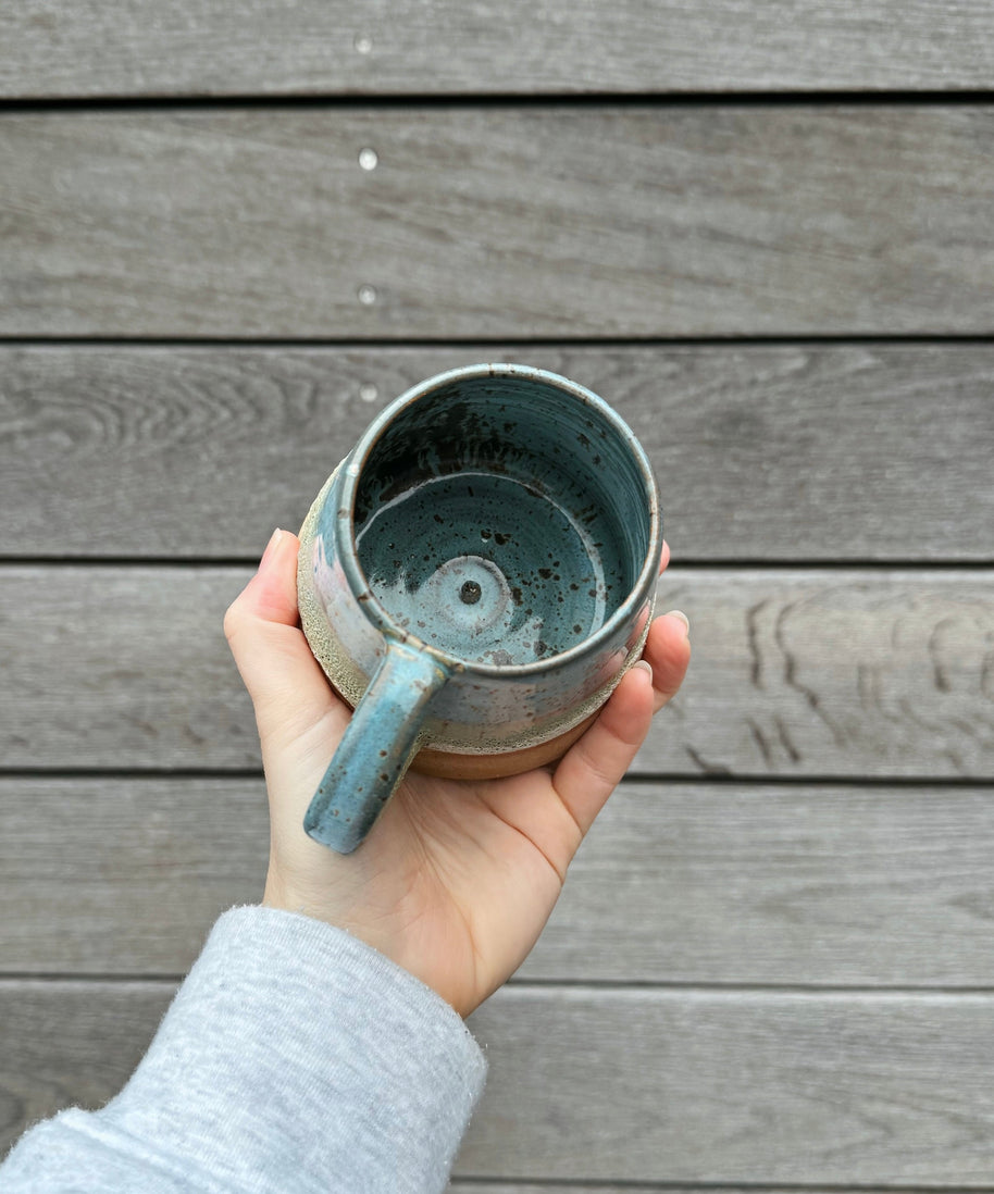 St Agnes handmade large ceramic mug with a glazed finish, 14–16oz