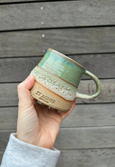 St Agnes handmade large ceramic mug with a glazed finish, 14–16oz