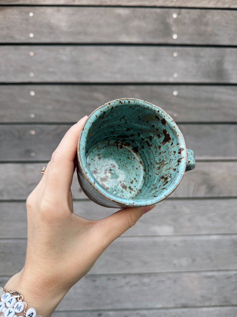 St Agnes handmade small ceramic mug with a glazed finish, 250ml
