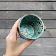 St Agnes handmade small ceramic mug with a glazed finish, 250ml