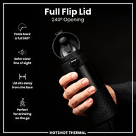 ION8 Insulated Steel Travel Mug — Black, 360ml