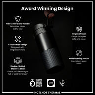 ION8 Insulated Steel Travel Mug — Black, 360ml