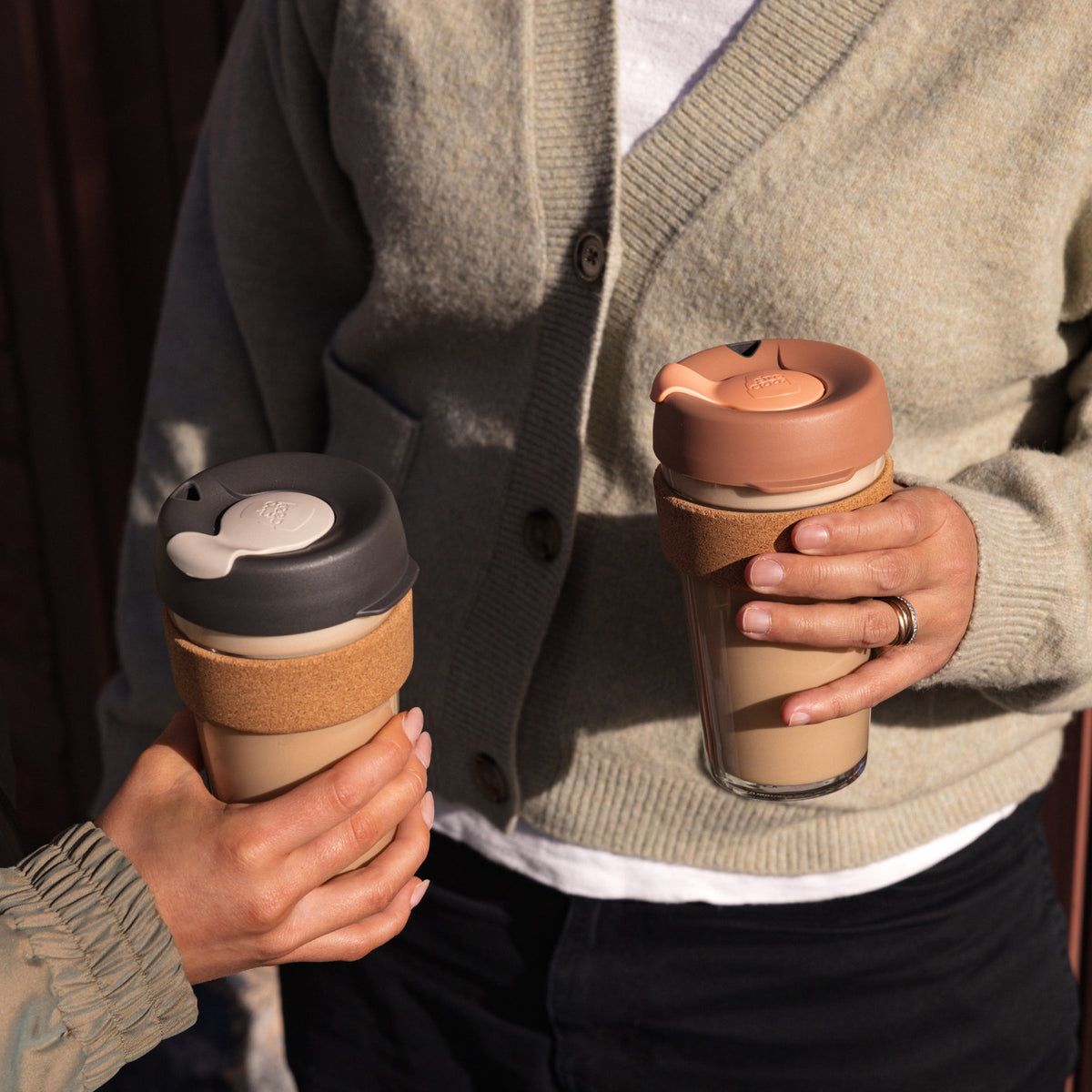 Brew Cork Glass Cup - 16oz | Frappe