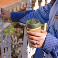 Brew Cork Glass Cup - 16oz | Pine