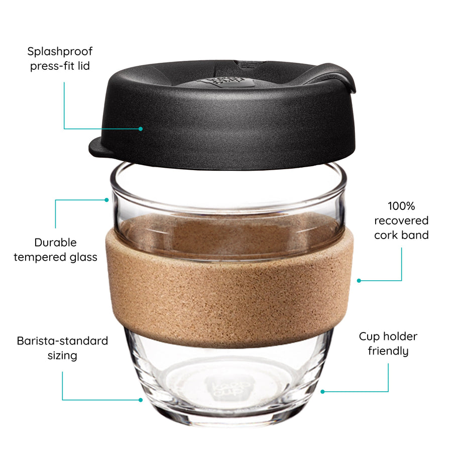 Brew Cork Glass Cup - 8oz | Press