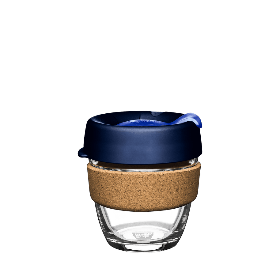 Brew Cork Glass Cup - 8oz | Ink