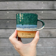 St Agnes handmade small ceramic mug with a glazed finish, 250ml