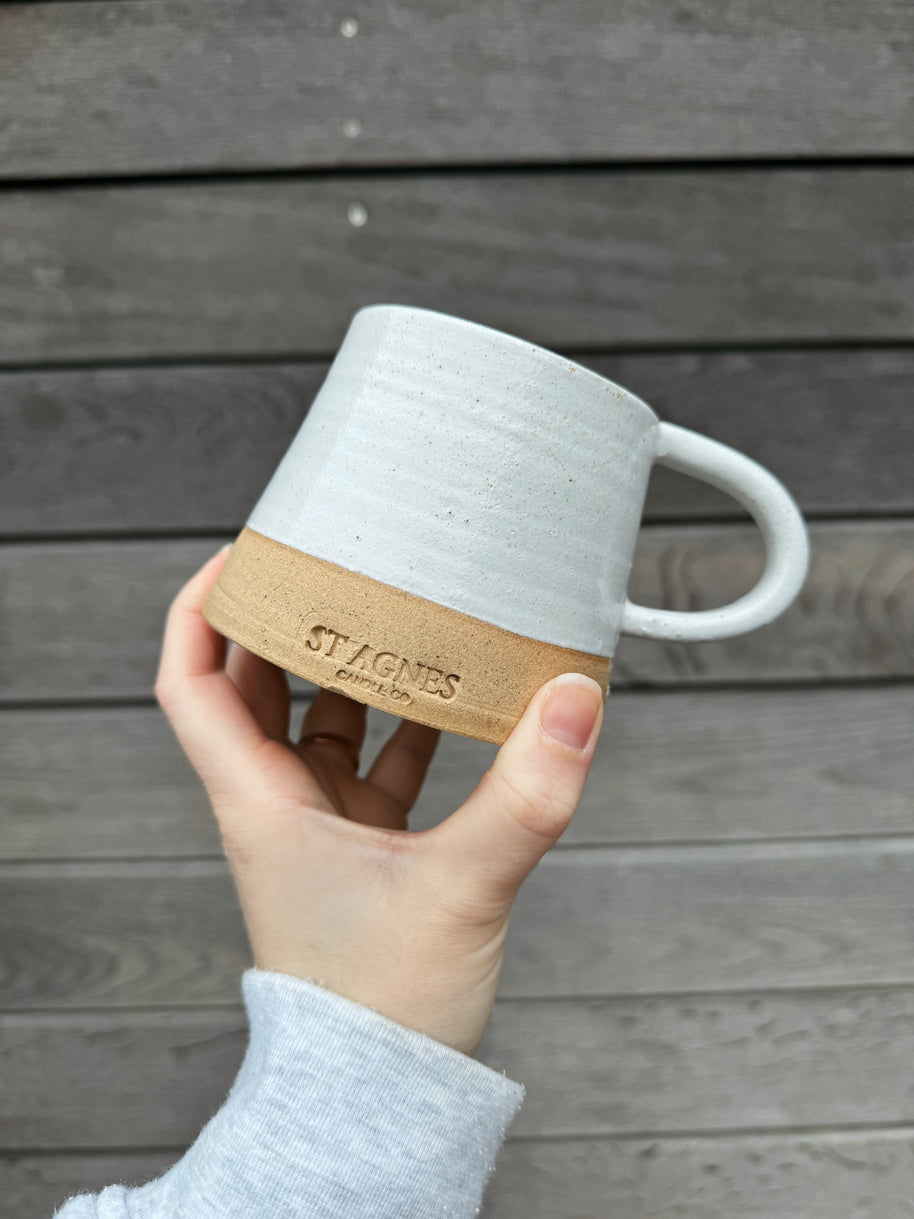 St Agnes handmade large ceramic mug with a glazed finish, 14–16oz