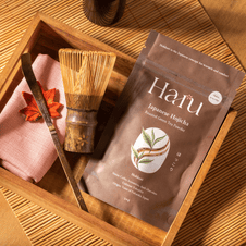 Hojicha Essential Set for preparing roasted Japanese tea