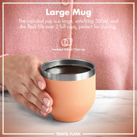 ION8 Luma Vacuum Flask & Mug — Coral, 700ml — product detail view 3