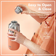 ION8 Luma Vacuum Flask & Mug — Coral, 700ml — product detail view 5