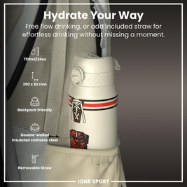 NFL x ION8 Insulated Steel Water Bottle, NFL Browns, 750ml (24oz)