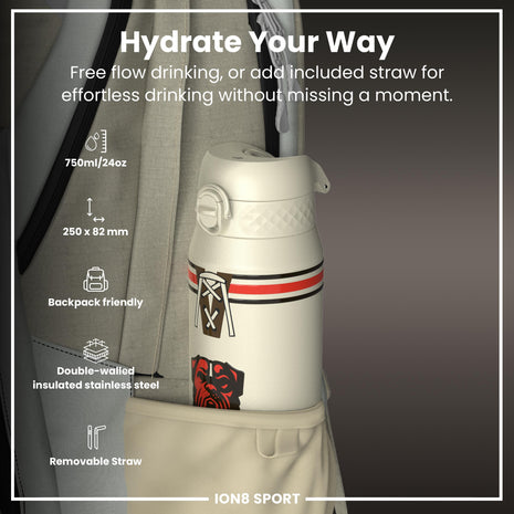 ION8 x NFL Browns Insulated Bottle — 750ml — product detail view 2