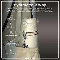 ION8 x NFL Saints Insulated Bottle — 750ml — product detail view 2