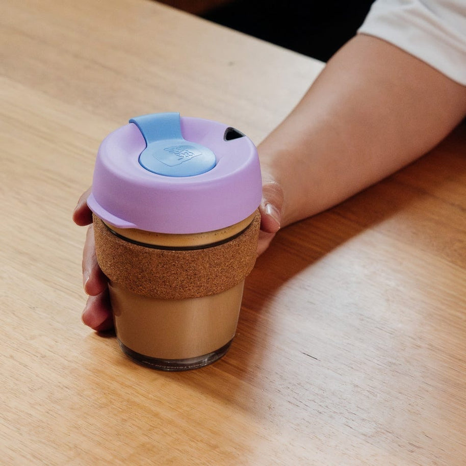 Brew Cork Glass Cup - 12oz | Moonlight