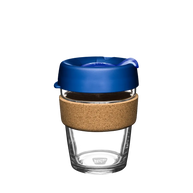 Brew Cork Glass Cup - 12oz | Electric Blue