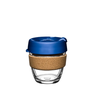 Brew Cork Glass Cup - 8oz | Electric Blue