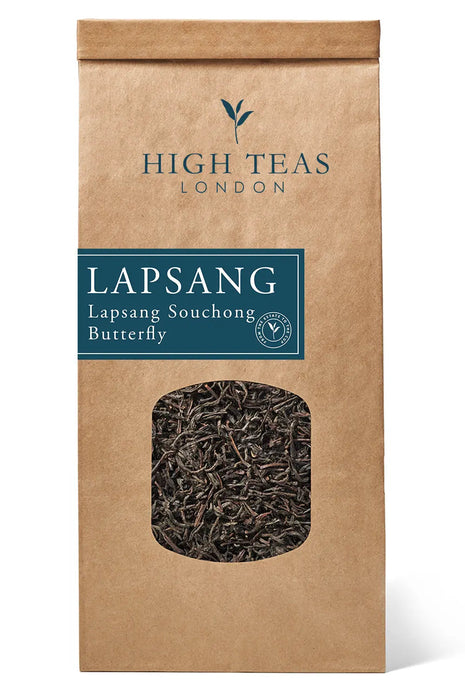 Lapsang Souchong Butterfly loose leaf tea packaging