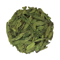 PekoeTea Pre-Rain Long Jing — Dragon Well Green Tea — detail view