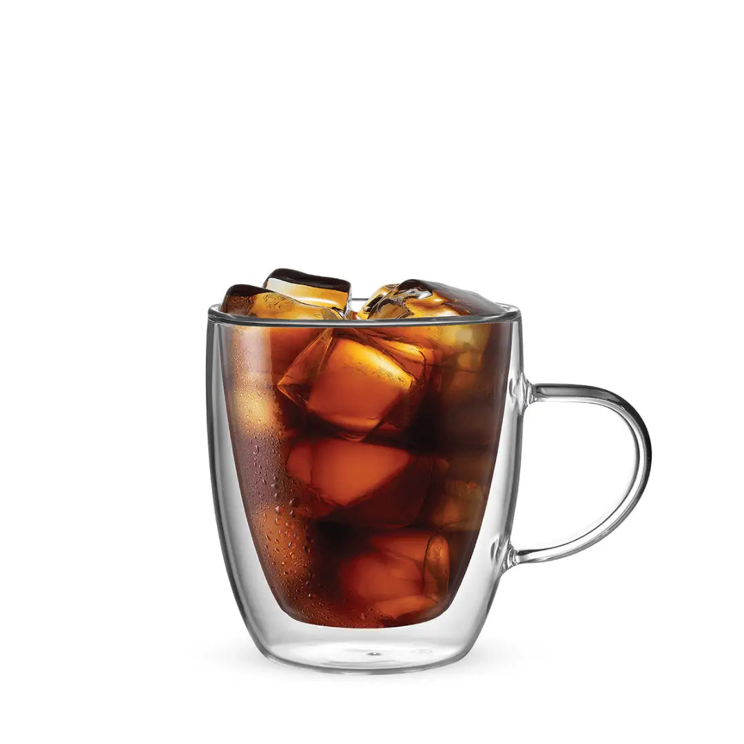 Bialetti Capri Double-Walled Glass Mugs — 2 × 350ml