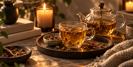 After Dark editorial evening tea ritual