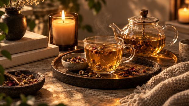After Dark editorial evening tea ritual