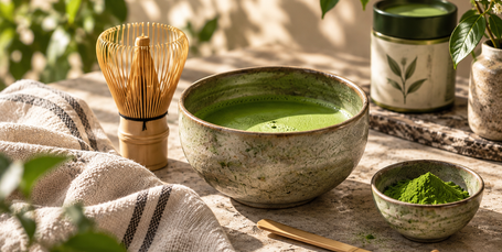 Matcha Ritual editorial matcha preparation scene
