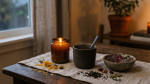 BrewRitual editorial mood — botanical ritual