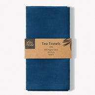 Organic cotton herringbone tea towels, set of two