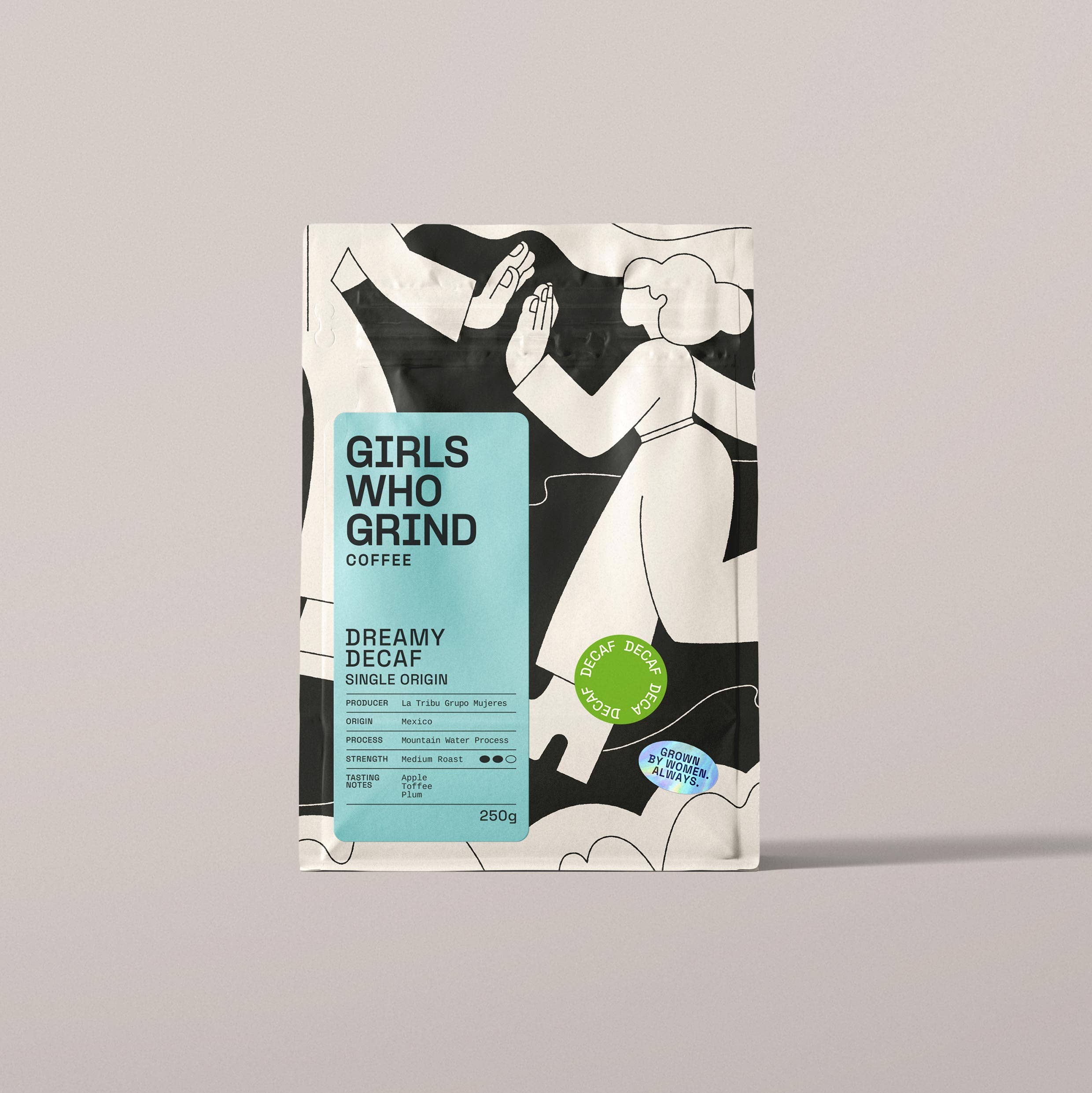 Coffee, Dreamy Decaf, Single Origin, Mexico, Decaffeinated.: Wholebean / 250g