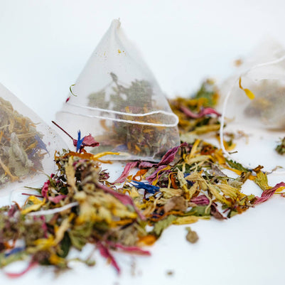 Tea Blend Blossom - flower tea blend, herbal flower organic: 25 biodegrdabale tea bags free from plastic