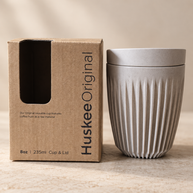 HuskeeOriginal 8oz Natural cup and original packaging
