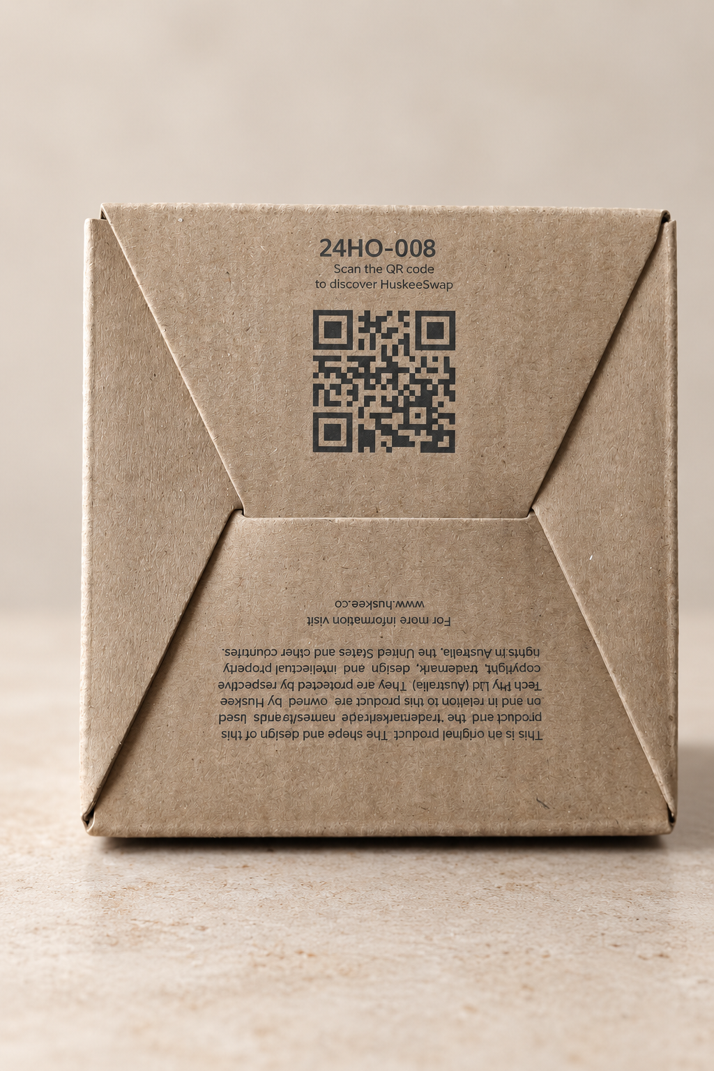 HuskeeOriginal original packaging QR code and product information
