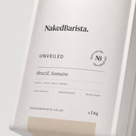Naked Barista unveiled label detail on the producer’s 1kg bag; sold here as 500g whole beans