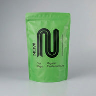 NEMI Cardamom Chai — maker's blend illustration and front design