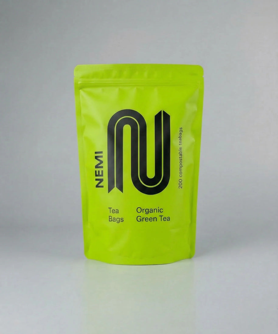NEMI Organic Green Tea — maker's front design